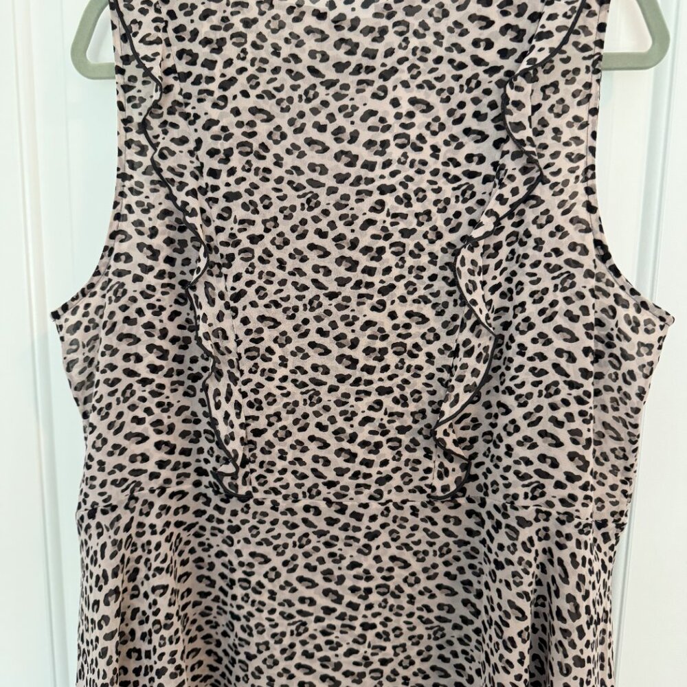 Cabi Flutter Blouse #3612 Cheetah Print Two-Piece… - image 7